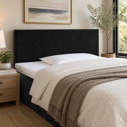 100cm LED Headboard in Black Velvet for Bed Frames