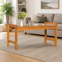 Coffee Table in Solid Acacia Wood 100x50x50 cm