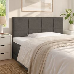 LED Headboard 100cm Dark Grey Velvet with Colour Options