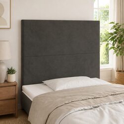 Grey Velvet LED Headboard 80 cm with Adjustable Lighting