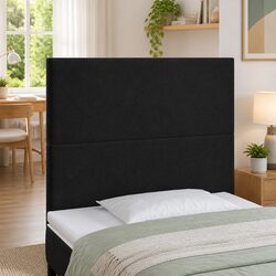 80cm Black Velvet Upholstered LED Headboard