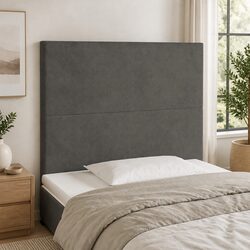 Adjustable Height LED Headboard 100cm in Grey Velvet
