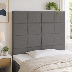 LED Headboard 80cm Fabric Construction Dark Grey Adjustable