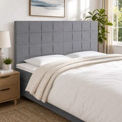 160cm Adjustable LED Headboard with Fabric Finish