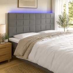 Adjustable LED Headboard 200cm Fabric Construction