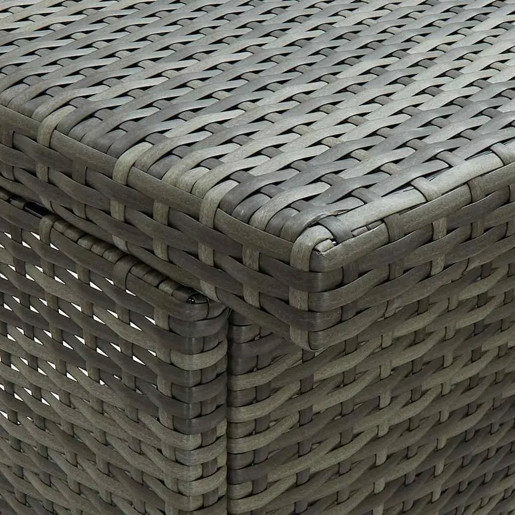 3 Piece Bar Set Poly Rattan Outdoor Garden Table Stools Patio Furniture Grey