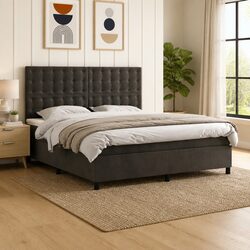 Queen Size Box Spring Bed with Pocket Spring Mattress