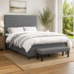 Double Box Spring Bed with Adjustable Pocket Spring Mattress