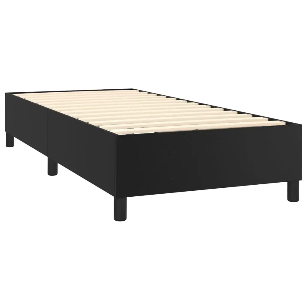 Box Spring Bed with Adjustable Headboard Pocket Spring Mattress King Single Size Black