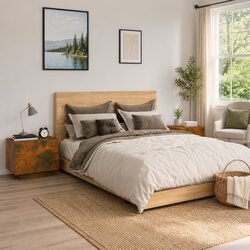 Engineered Wood Bedside Cabinet with Ample Storage