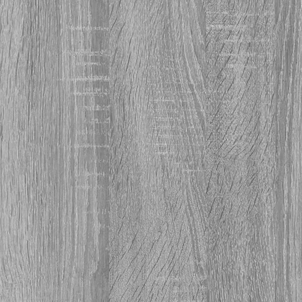 Bedside Table Grey Engineered Wood Storage Cabinet Bedroom Nightstand