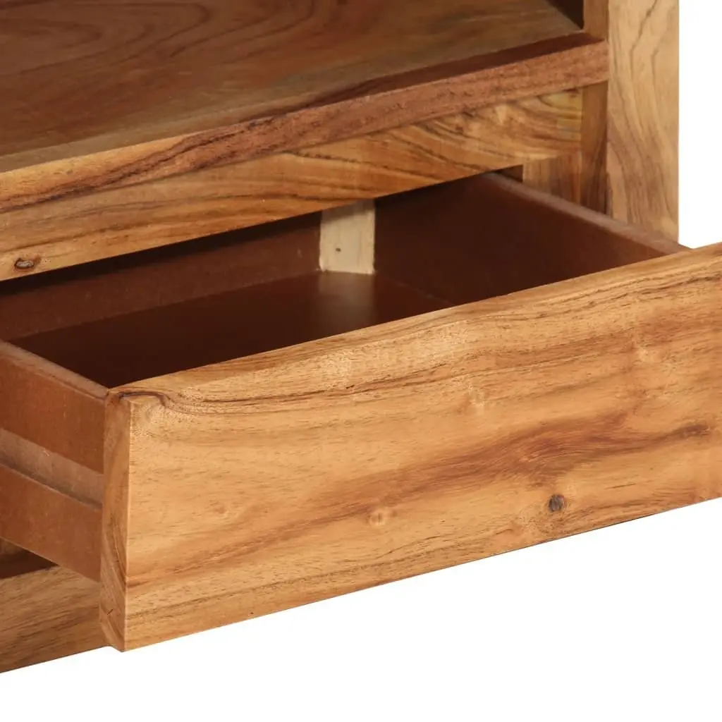 TV Cabinet Solid Wood Acacia Storage Drawers 88x30x40 cm Brown
