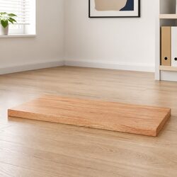 Treated Oak Wood Table Top 80x60x6 cm for Replacement