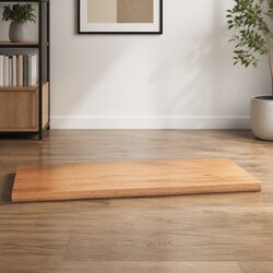 Solid Oak Wood Table Top Brown 100x50x4 cm Varnished Surface