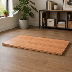 Solid Oak Wood Tabletop Replacement Light Brown 100x60x4 cm