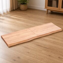 Solid Oak Wood Folding Table Top Live Edge 120x40x4cm