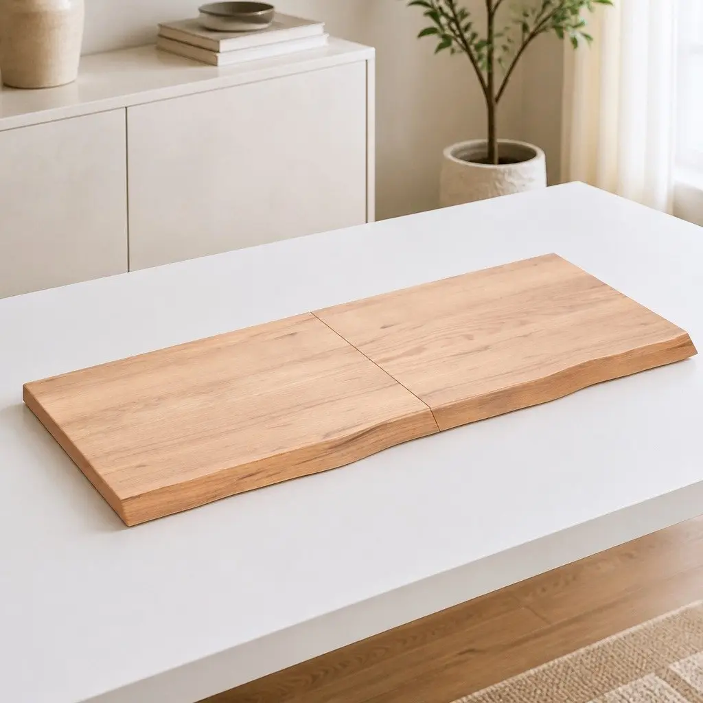 Solid Oak Wood Table Top Foldable 120x50cm Brown