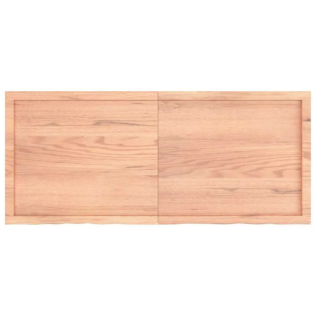 Solid Oak Wood Folding Table Top Brown 140x60cm Handcrafted Live Edge