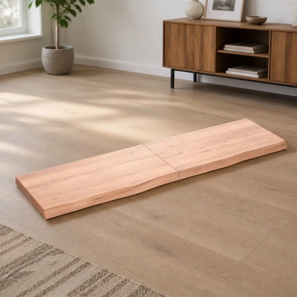 Solid Oak Wood Table Top Foldable 180x50x6 cm Brown