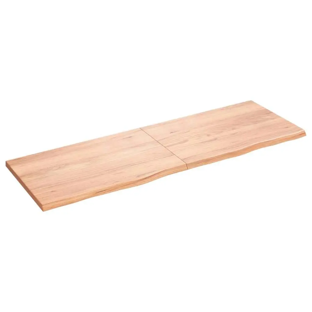 Solid Oak Wood Table Top Folding 180x60x4 cm Brown Live Edge