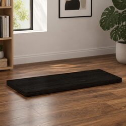 Solid Oak Table Top 80x40x4 cm Dark Brown Live Edge