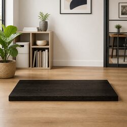 Dark Brown Solid Oak Tabletop 80x60x4 cm Replacement Board