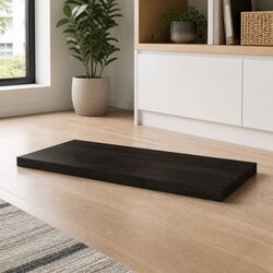 Dark Brown Treated Solid Oak Tabletop Replacement 80x60x6 cm
