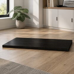 Treated Solid Oak Wood Table Top Dark Brown 100x40cm
