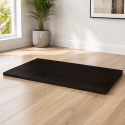 Dark Brown Solid Oak Wood Table Top 100x50x2cm