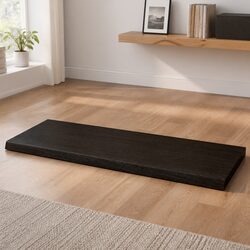 Table Top Solid Oak Wood Dark Brown 100x50x6 cm