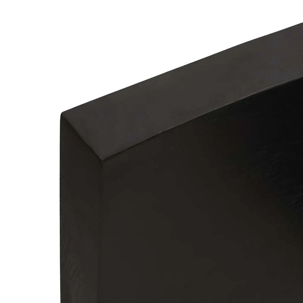 Solid Oak Wood Table Top Foldable 120x50cm Dark Brown