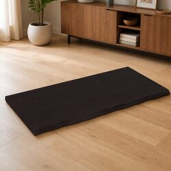 Folding Solid Oak Wood Tabletop Dark Brown 120x60cm