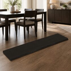 Chic Dark Brown Solid Oak Wood Table Top 140x40cm