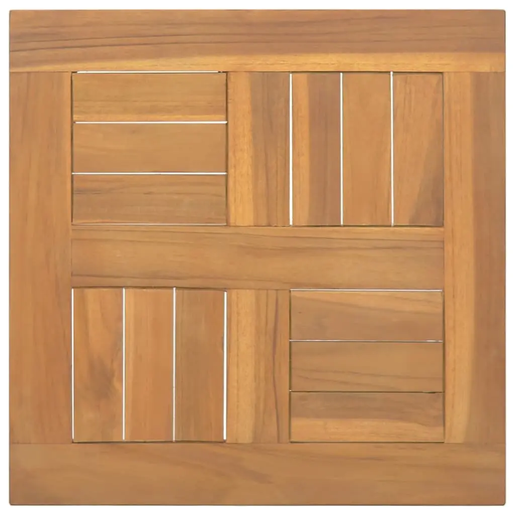 Square Teak Table Top Solid Wood 40x40x2.5cm Brown