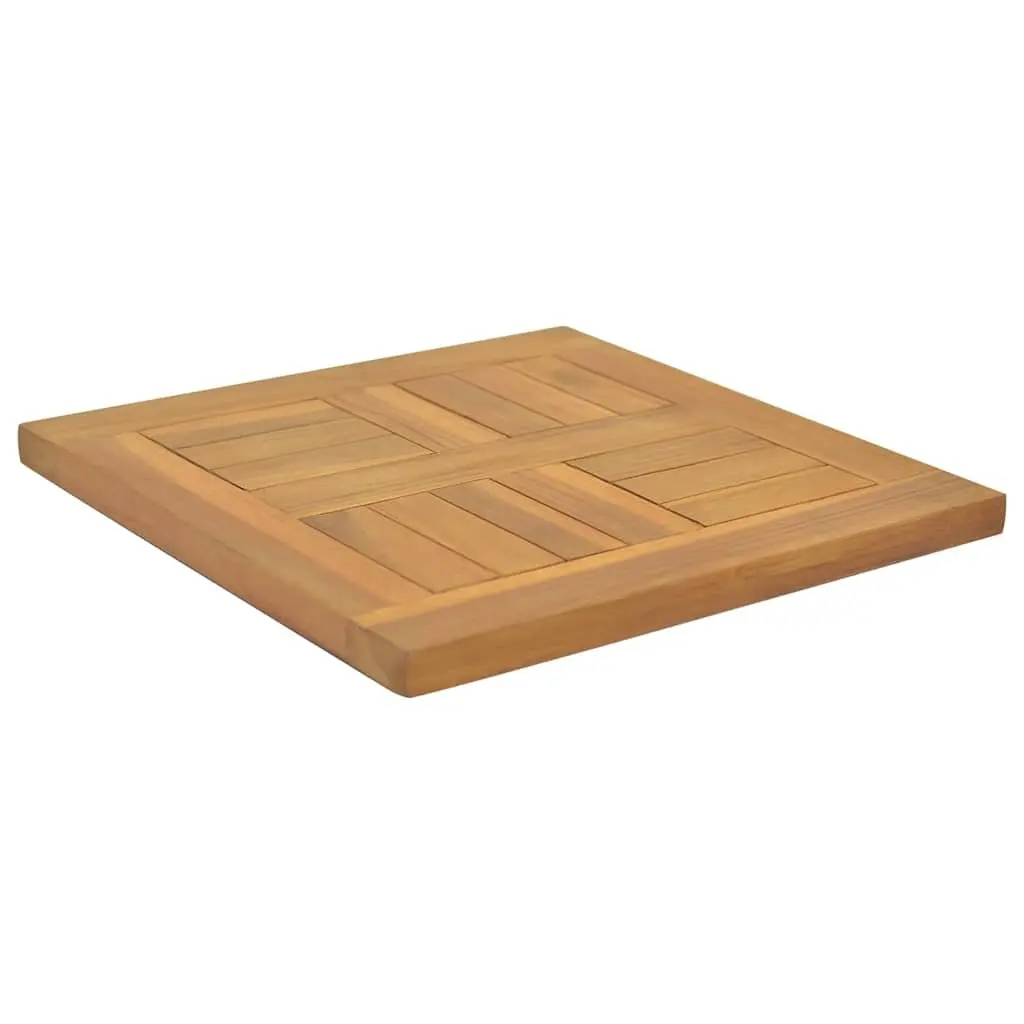 Square Teak Table Top Solid Wood 40x40x2.5cm Brown