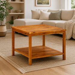 60x60x45 cm Solid Acacia Wood Coffee Table