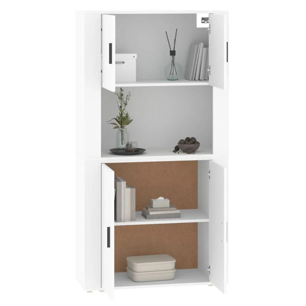 Sideboard Wall-Mounted Storage Cabinet Engineered Wood White