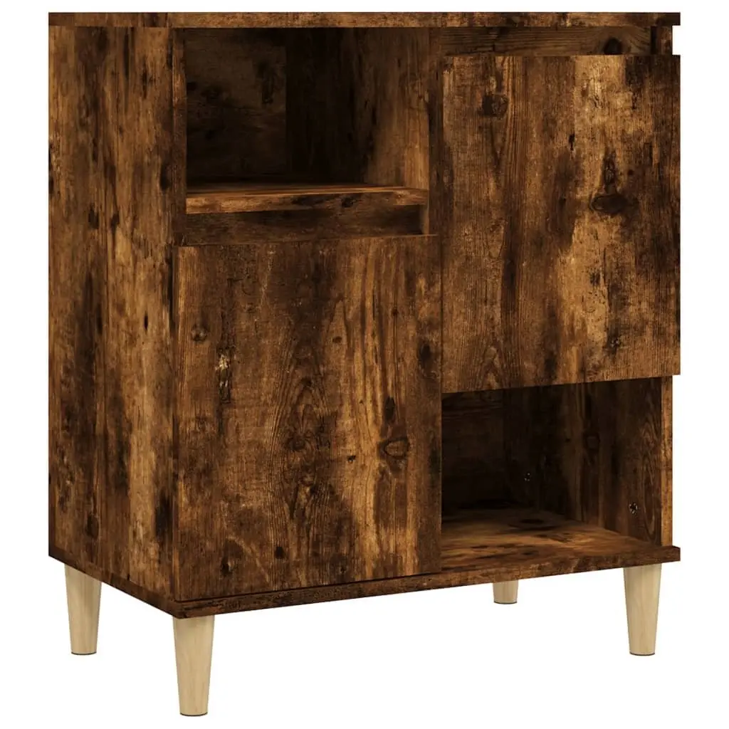 Sideboard Cabinet 3 pcs Brown Engineered Wood Storage Buffet Cupboard