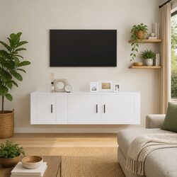 Engineered Wood Wall-Mounted TV Cabinet Set Specifications
