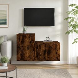 Engineered Wood Wall-Mounted TV Cabinet Storage Unit