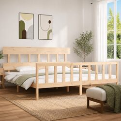 King Bed Frame 183x203 cm in Solid Pine Wood