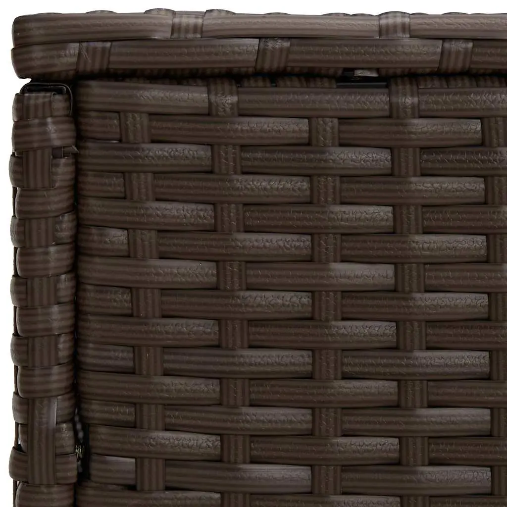 Rattan Side Tables Set of 3 Weather Resistant Brown Different Sizes Shapes