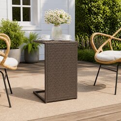 C Table Brown 40x35x60cm Durable End Table for Living Room
