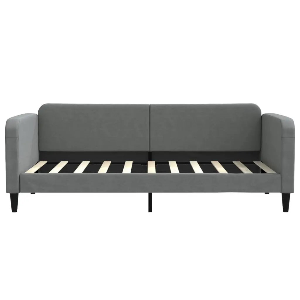 Daybed Frame Grey 90x190 cm Convertible Sofa with Trundle for Living Room and Guest Bedroom