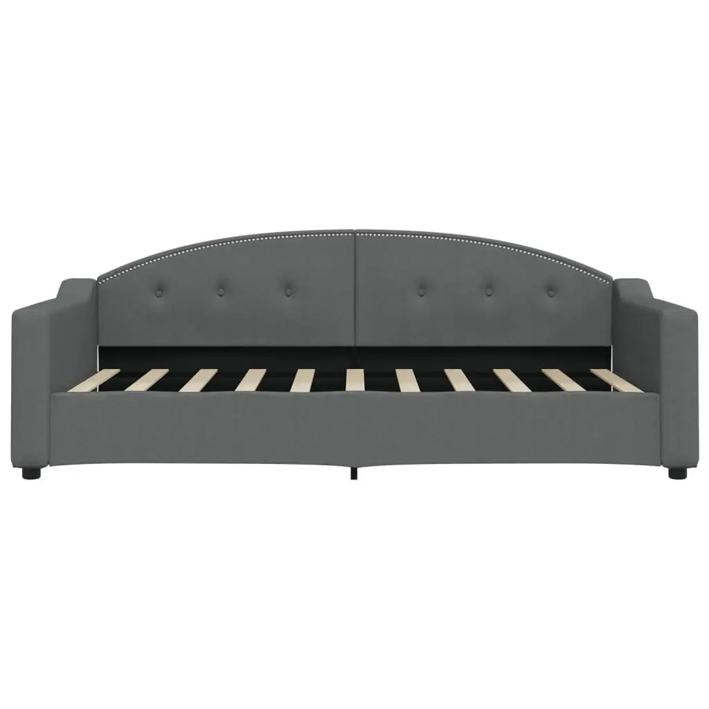 Convertible Sofa Bed Grey 90x190 cm Daybed with Trundle Space Saving Furniture