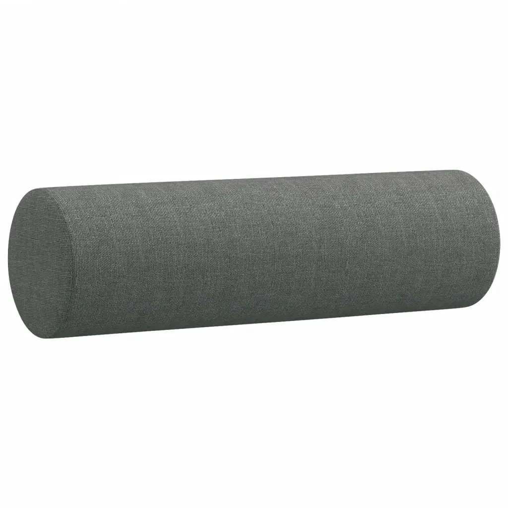 3 Piece Sofa Set Grey Fabric Couch with Pillows Footstool Living Room Seating
