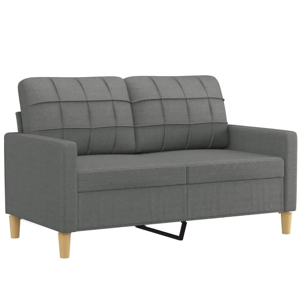 2 Piece Sofa Set Grey Fabric Living Room Seating Lounge Suite Couch Armchair