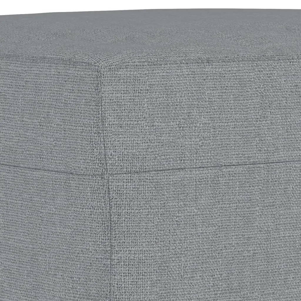 Sofa Set with Roll Pillows Footstool Compact Grey Fabric