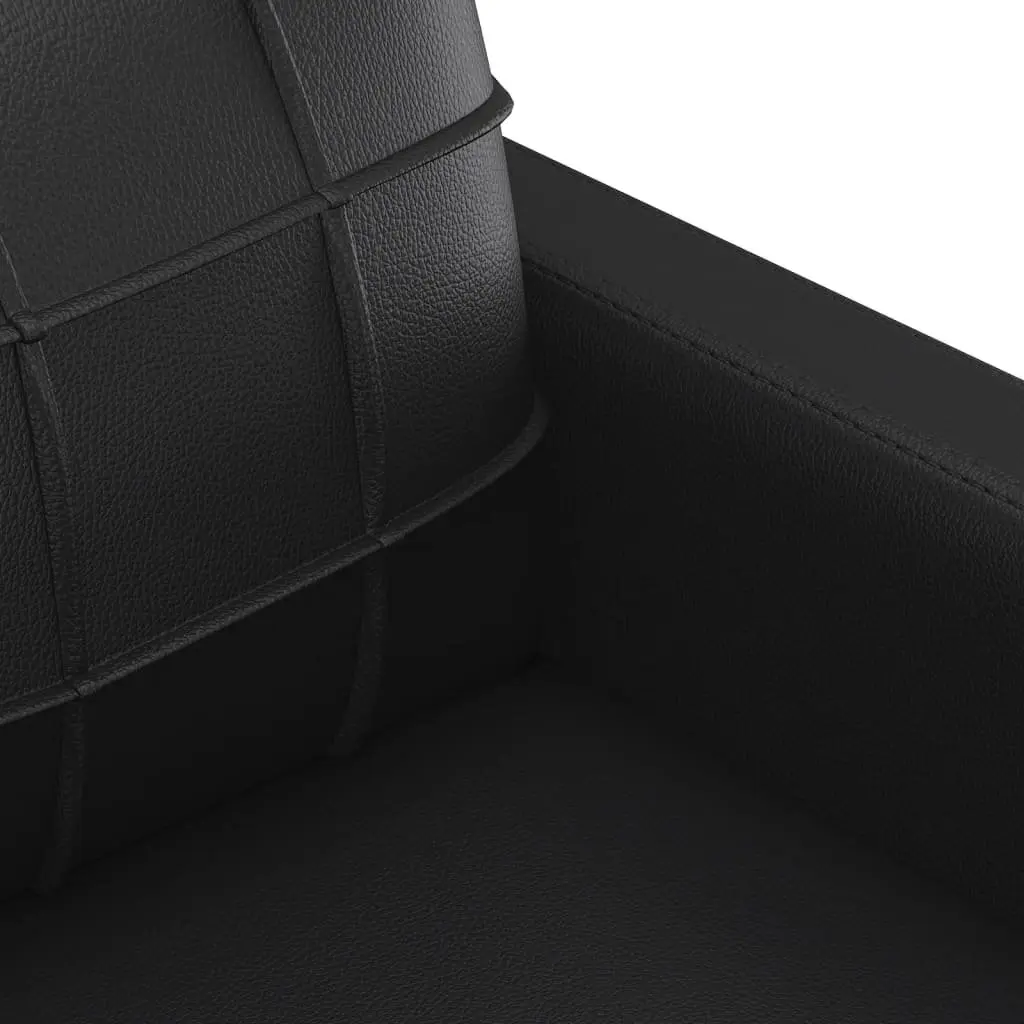 Sofa Set Faux Leather Comfort 4 Piece Black