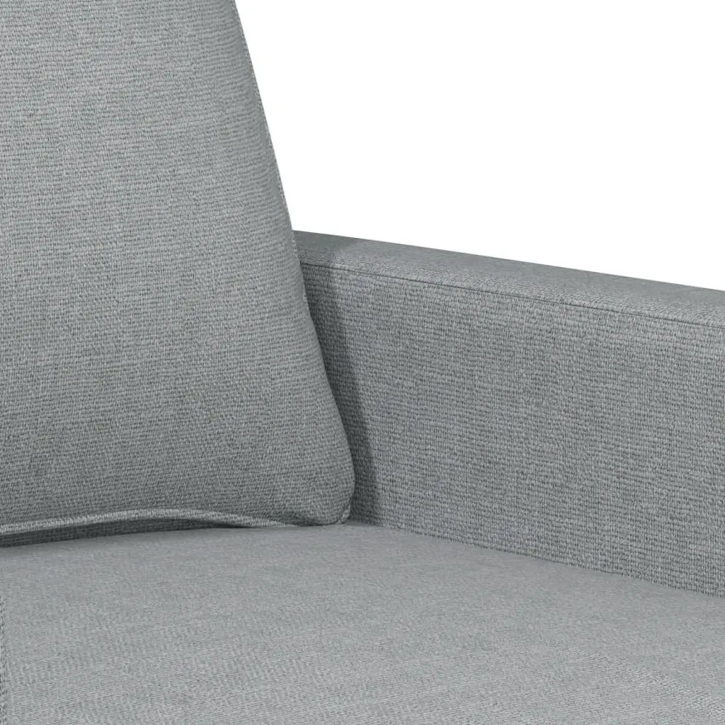 3 Piece Sofa Set Grey Fabric Living Room Furniture Couch with Cushions Modern